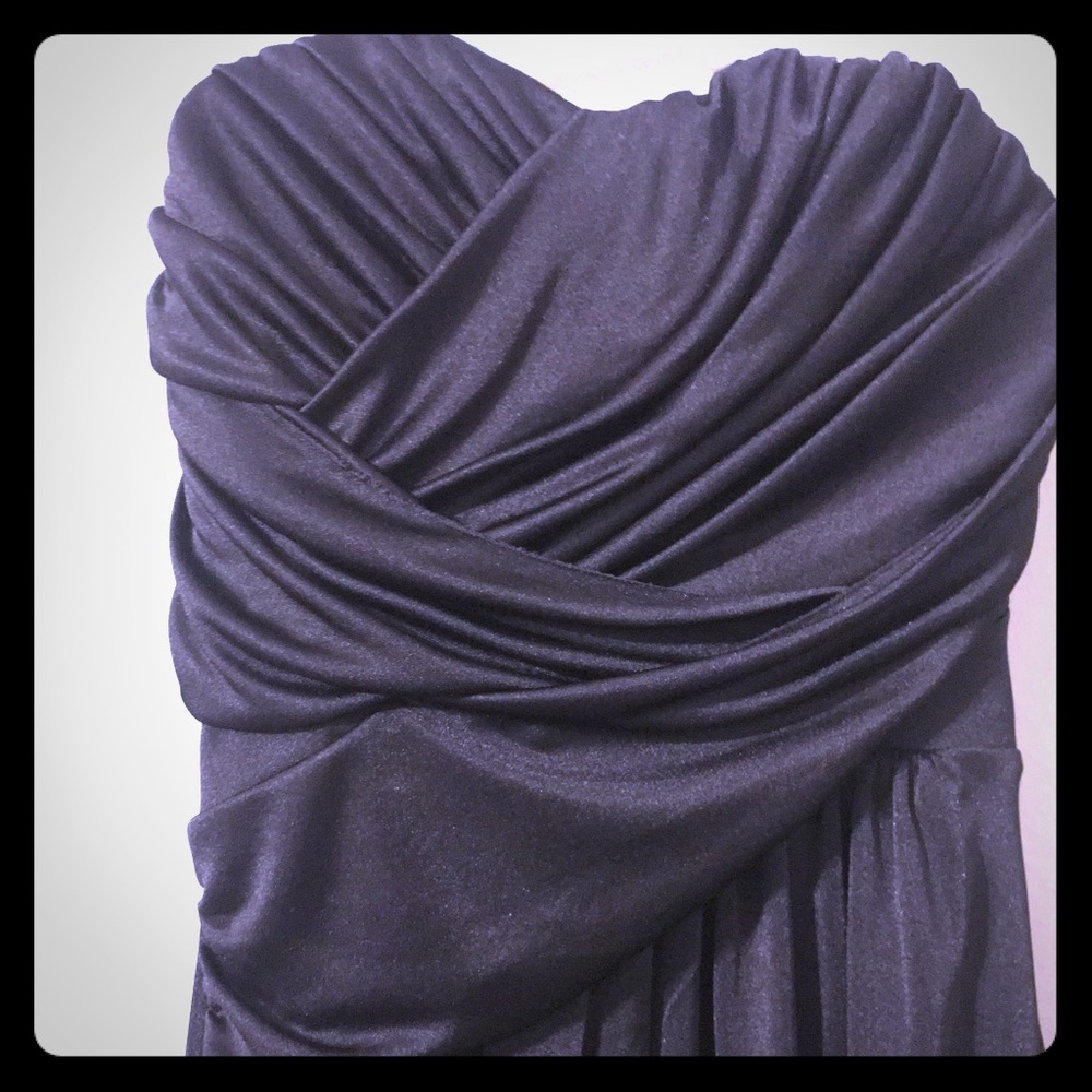 Express strapless ruched dress